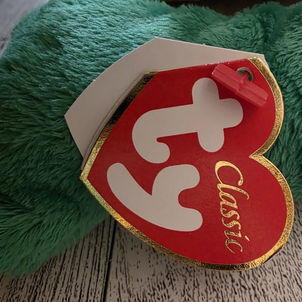 Ty Bayou Green Plush Frog Toy